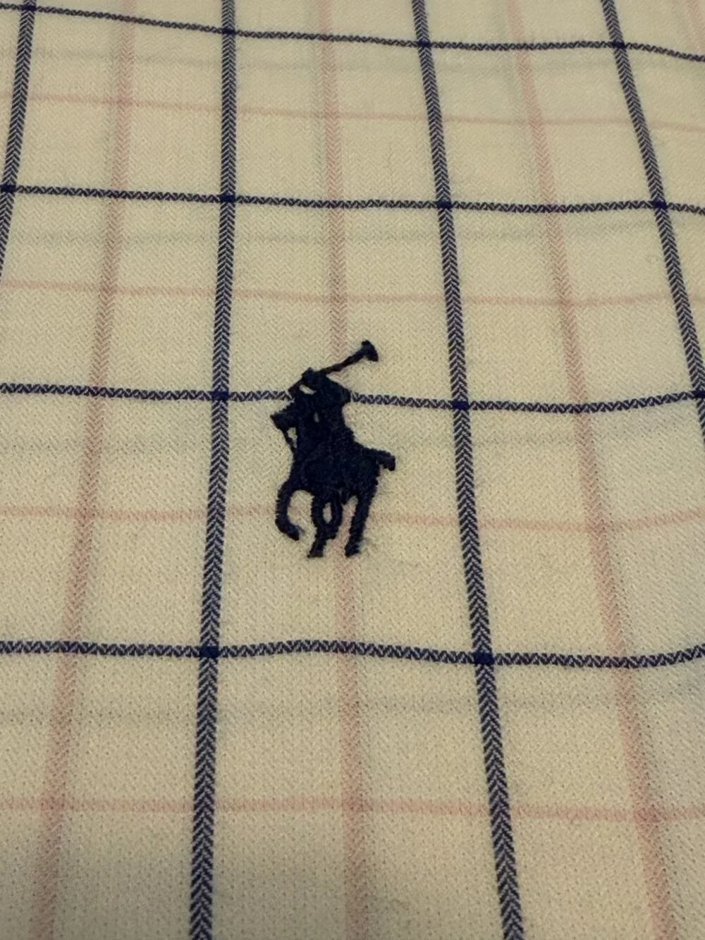 Polo Ralph Lauren Men's Plaid Dress Shirt - Medium, White/Blue/Pink